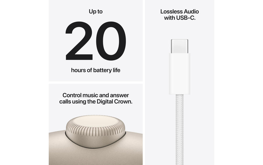 Apple Wireless On-Ear-Kopfhörer AirPods Max 2 Sternenlicht - Foto 8