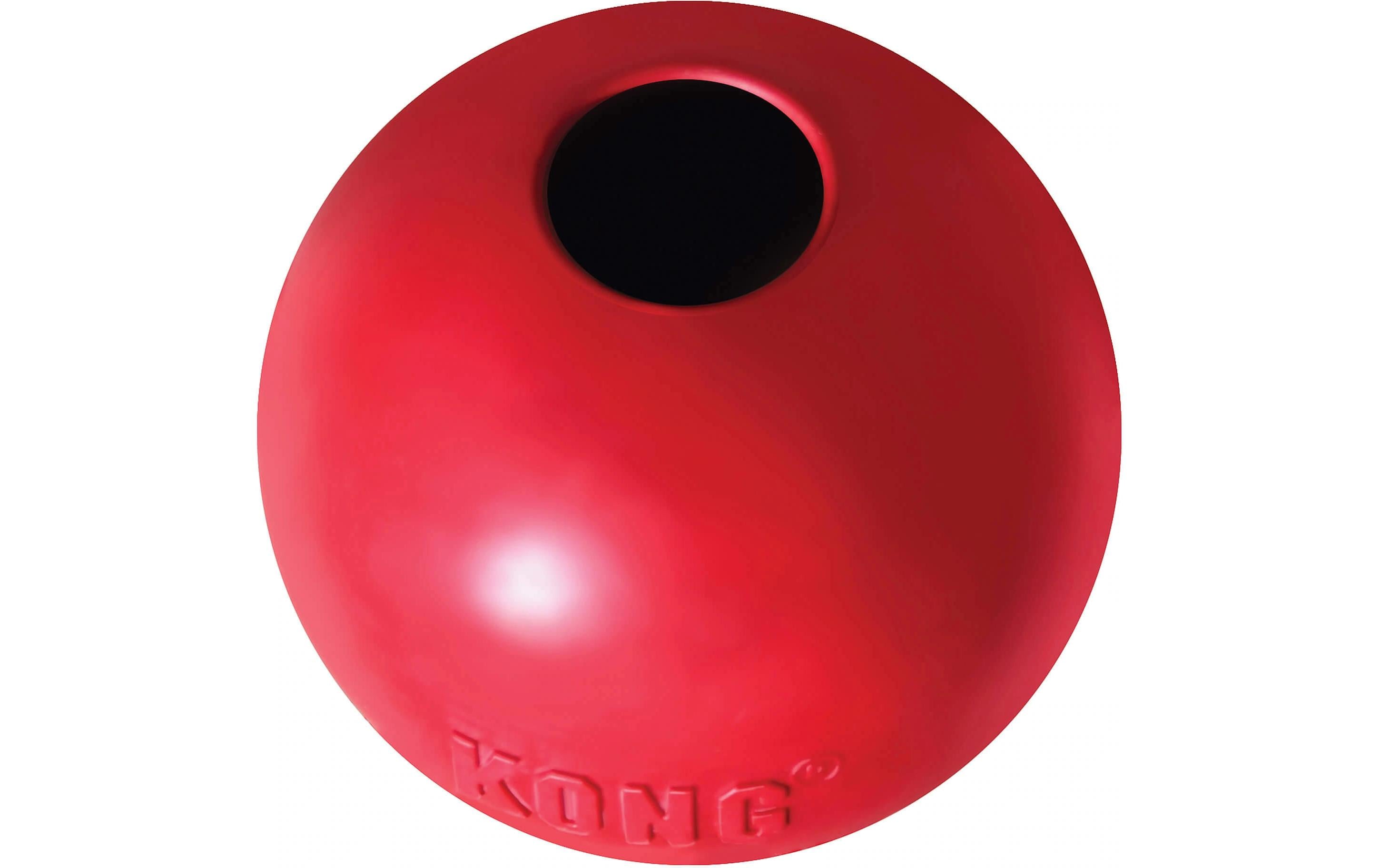 Kong Hunde-Spielzeug Ball Classic M mit Loch Rot