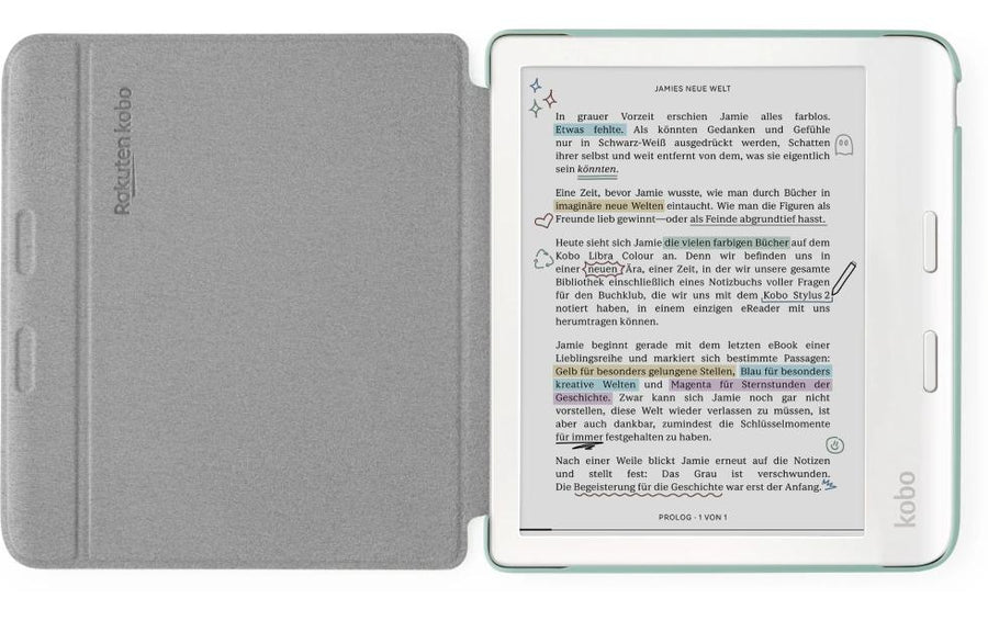 Kobo eReader Schutzhülle Tasche Libra Colour Garden green - Foto 3