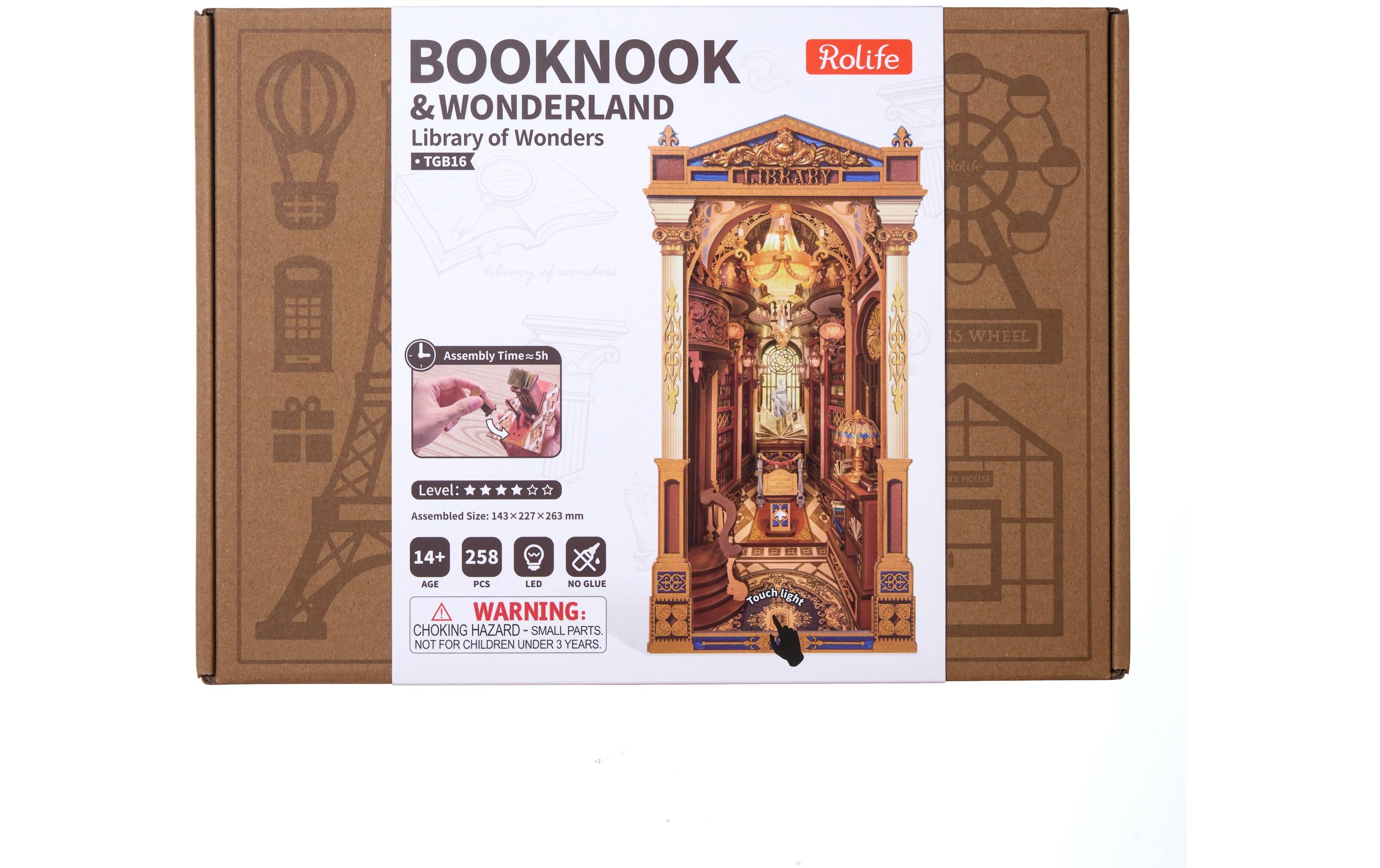 Rolife Bausatz Library of Wonders Holzbausatz Sperrholz 258 Teile