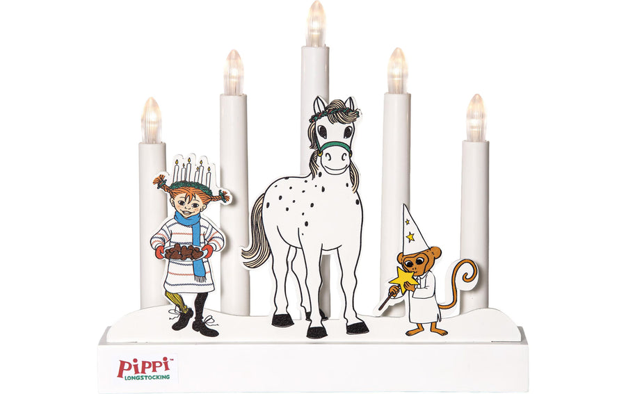 Star Trading Kerzenleuchter PIPPI Indoor, Weiss, 24.50 cm Höhe