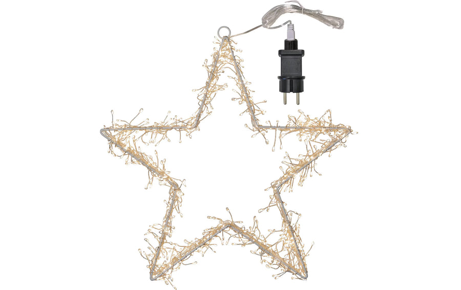 Star Trading Silhouette Bonfire Stern Indoor, Weiss, 37.00 cm Höhe