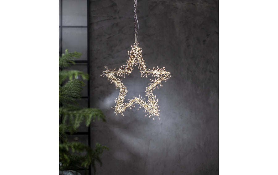Star Trading Silhouette Bonfire Stern Indoor, Weiss, 37.00 cm Höhe