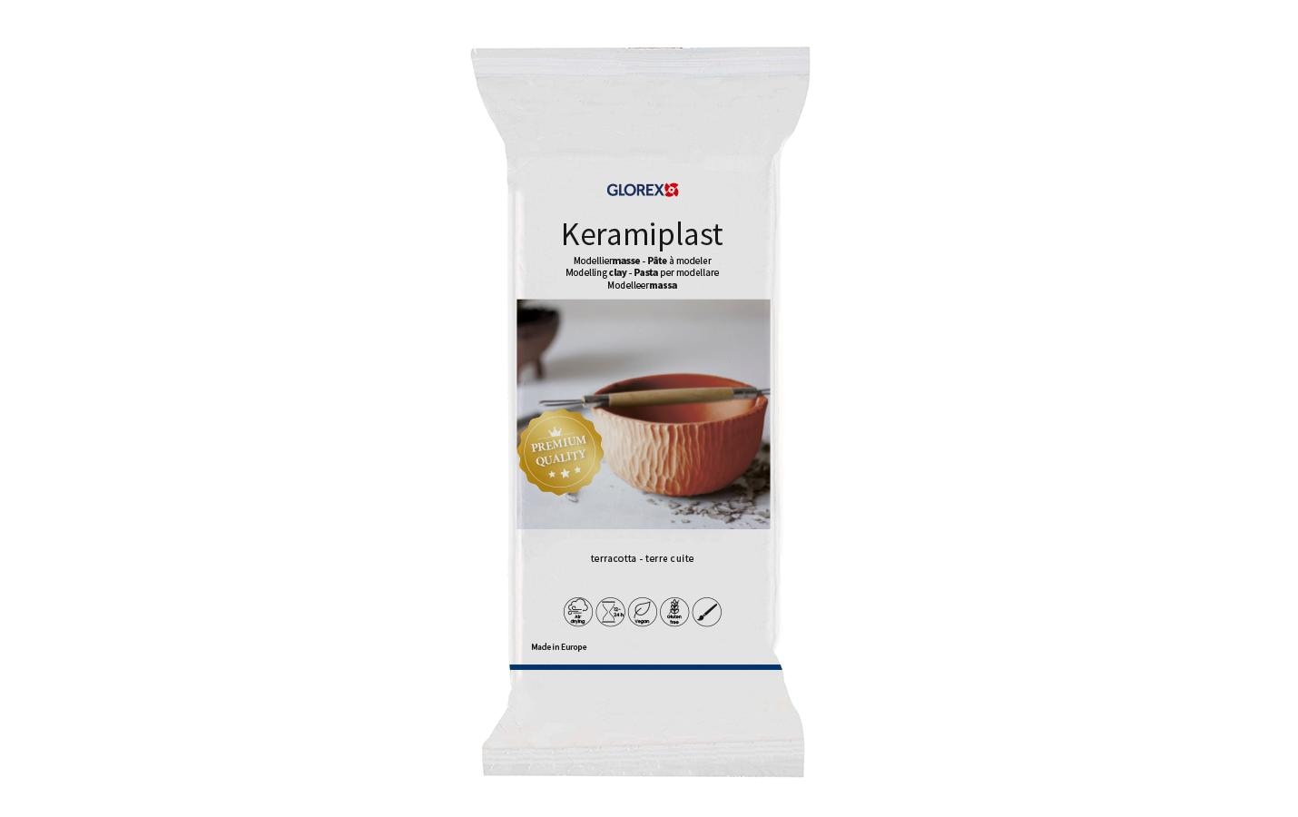 Glorex Glorex Modelliermasse Keramiplast teracotta Terracotta