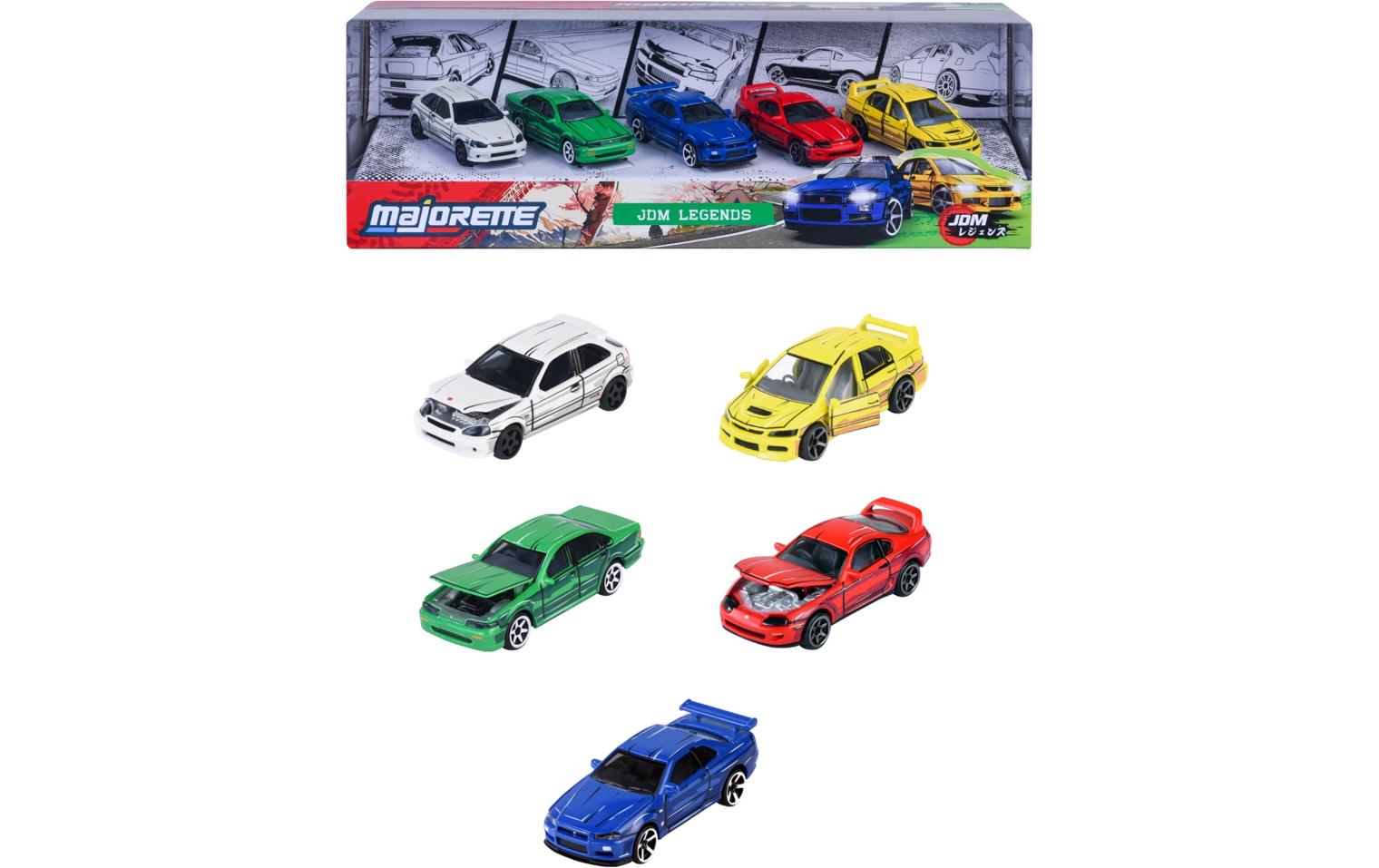 Majorette JDM Legends Anime 5 Pieces Giftpack Metall, 1:64, 5er-Set