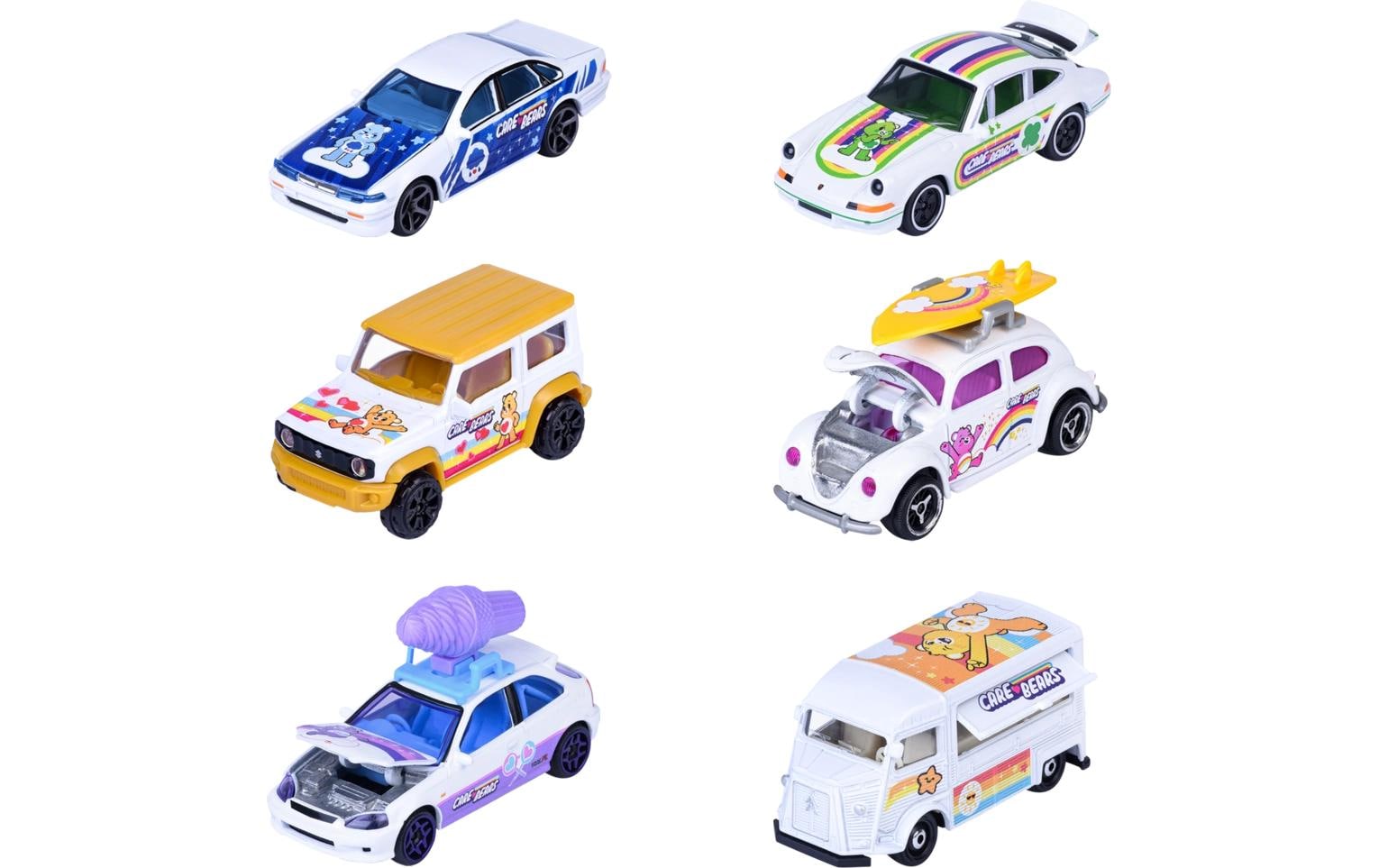 Majorette Care Bears Premium Cars, 6+1-sort. Metalldruckguss