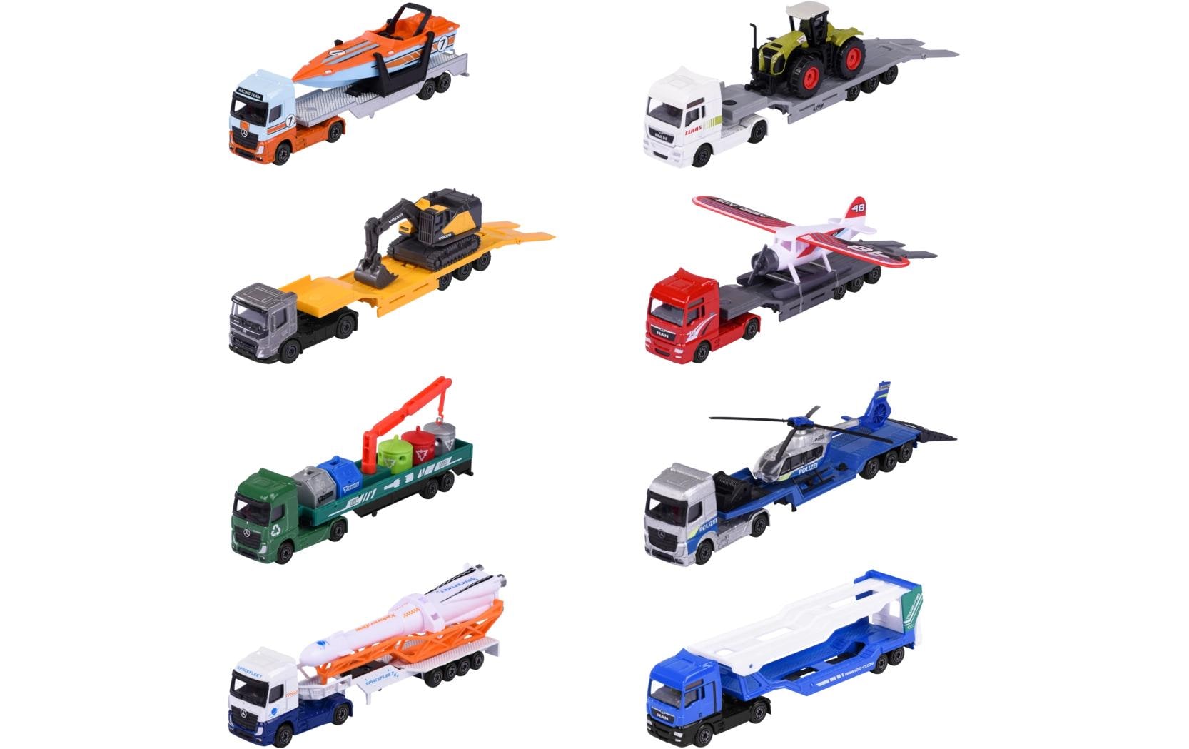 Majorette City Transporter, 8-sort. Metall mit Anhänger