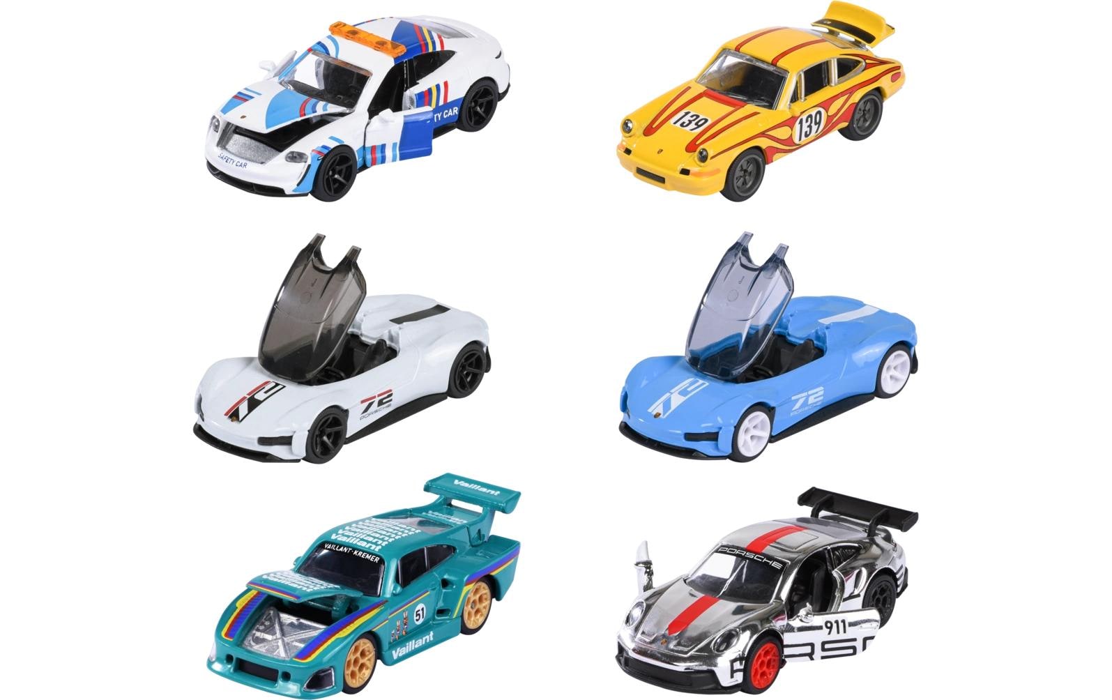 Majorette Porsche Deluxe Cars, 6-sort. 1:64 Kunststoff mehrfarbig