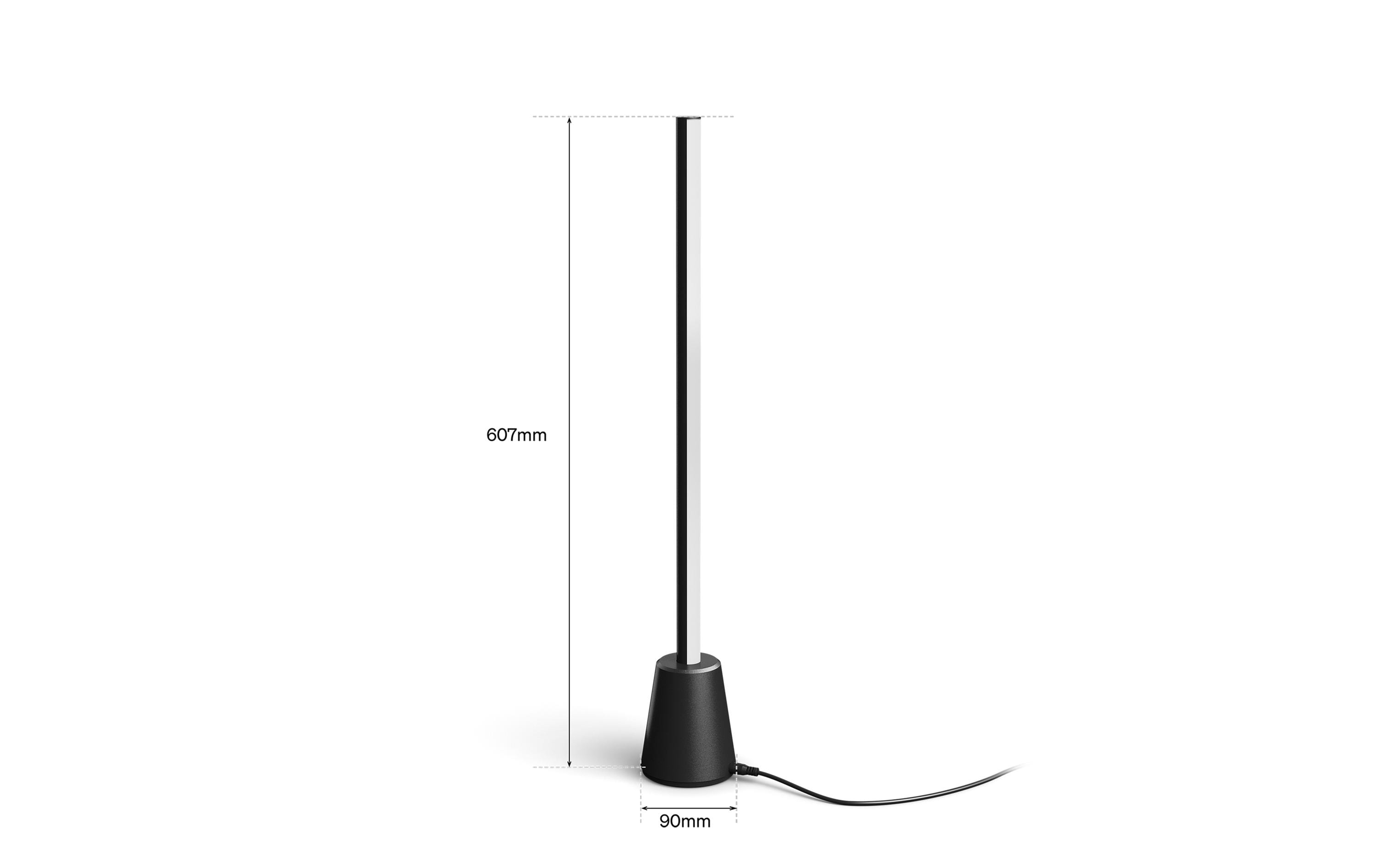 Philips Hue Stehleuchte Gradient Play Table 60 cm, schwarz, Kunststoff