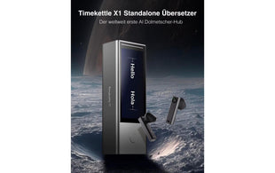 TimeKettle X1 meeting KI-Dolmetscher-Hub 3.4 Zoll Schwarz