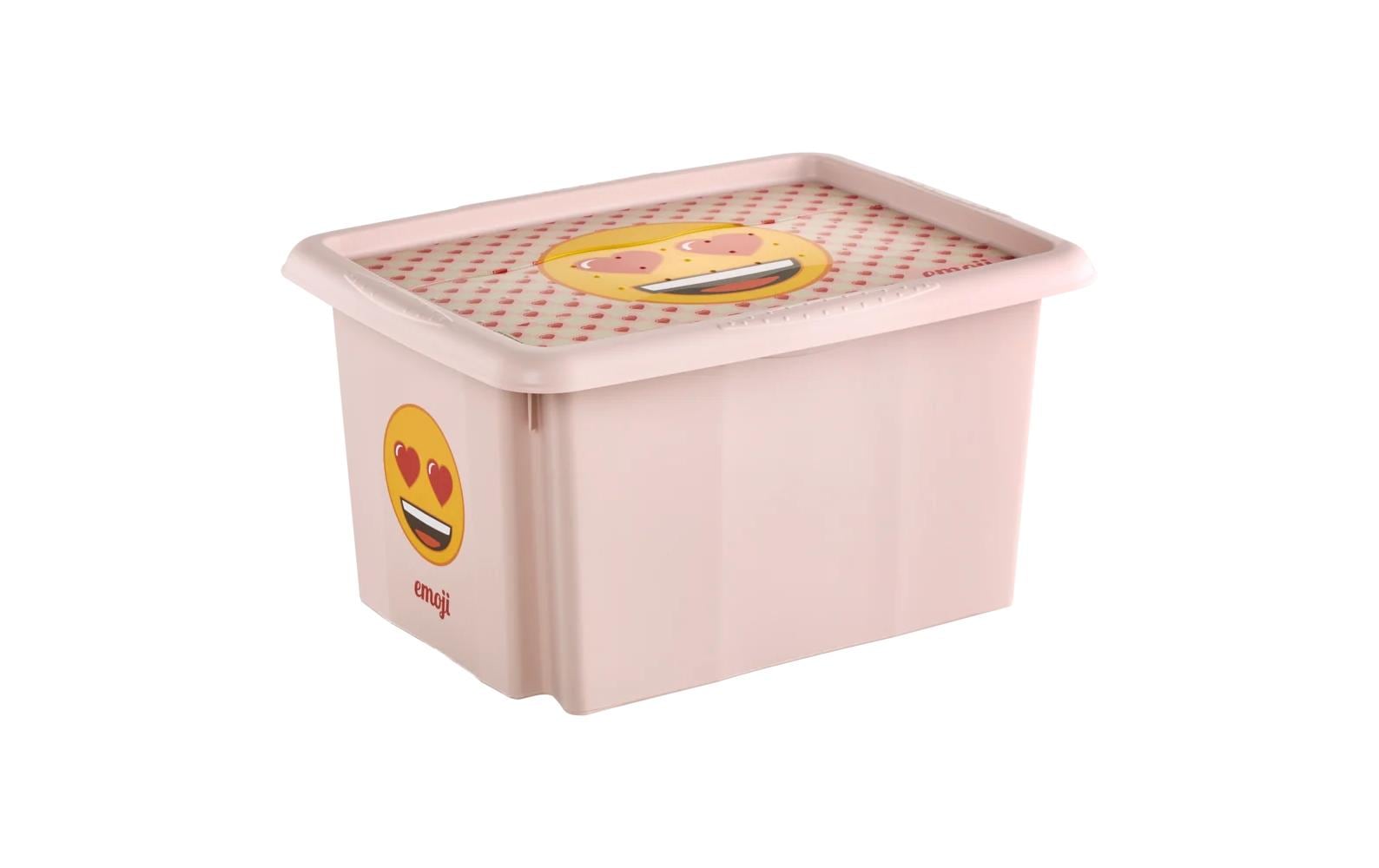 keeeper Karolina Emoji Hearts Emoji Hearts Kunststoffbox rosa 15 L