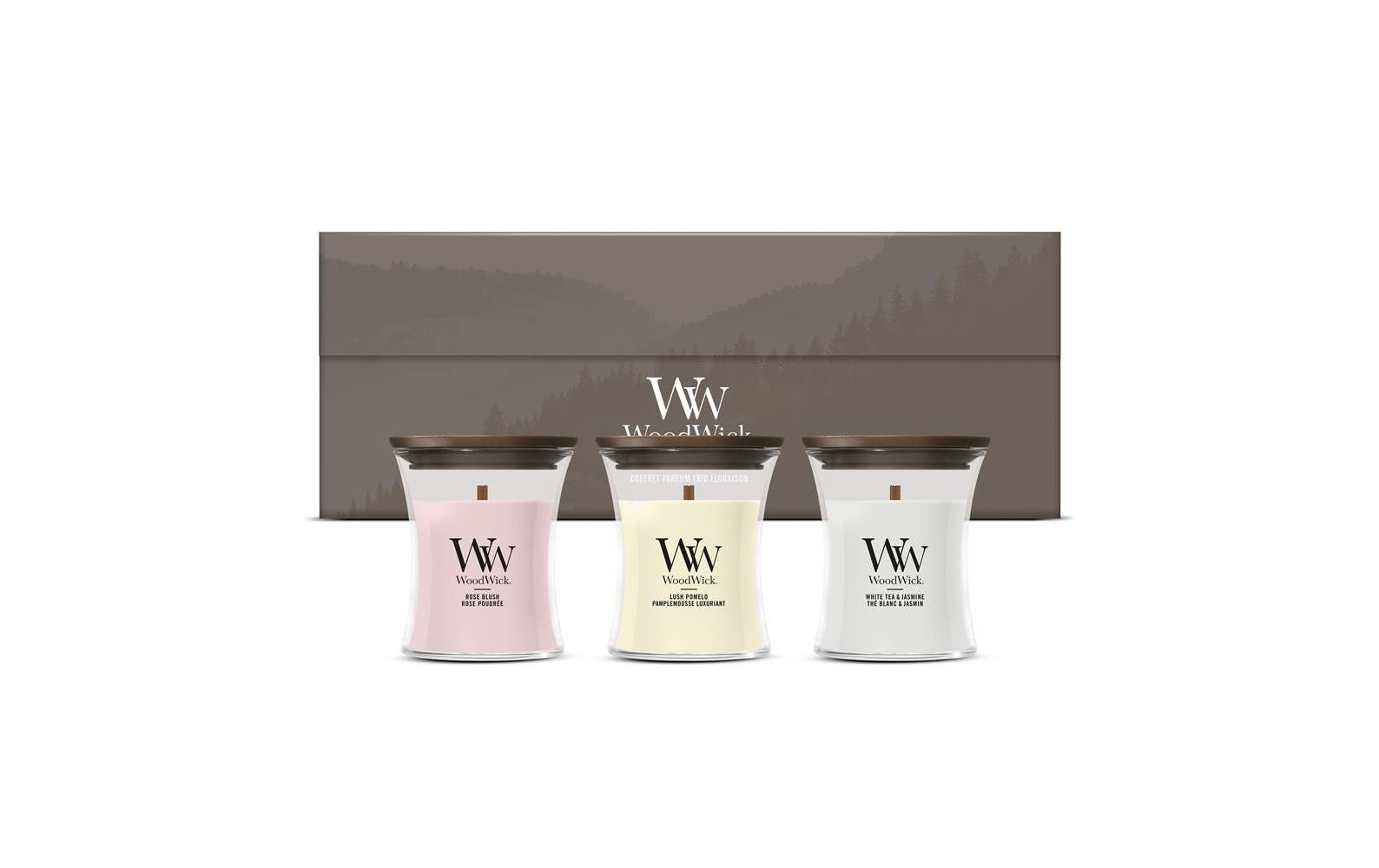Woodwick Giftset 3 Mini Jar Floral 3 Mini Jars, Floral