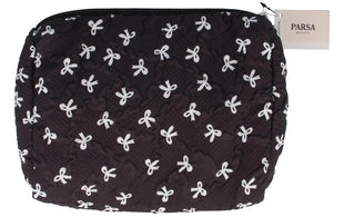 Parsa Beauty Kulturtasche schwarz mit Schleifen
