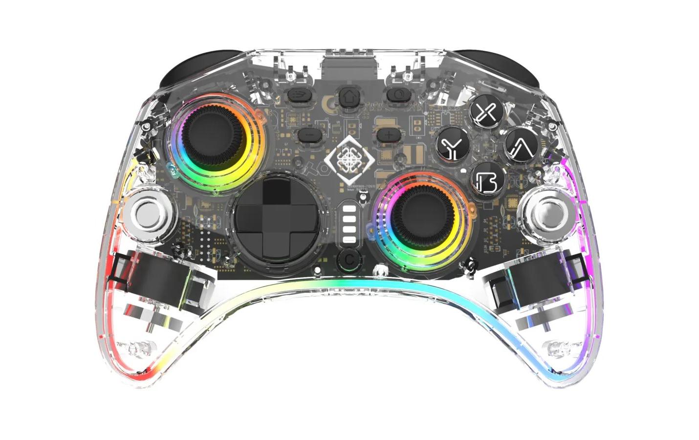 DELTACO Controller GAM-198-T Wireless Transparent RGB