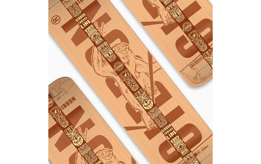 GIBBON Gibbon Set Slackboard Roots Rocker Trave l Set Buche Marrone