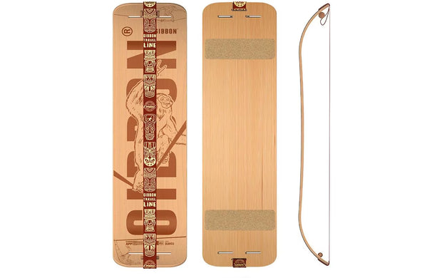 GIBBON Gibbon Slackboard Set Roots Rocker Trave l Set Buche Braun
