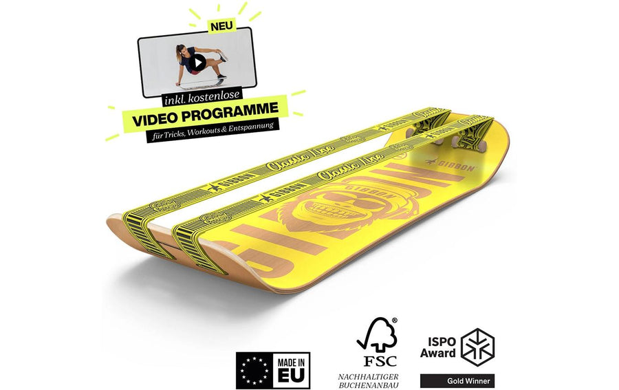 GIBBON Gibbon Set Slackboard Bonzo Classic Buche Giallo