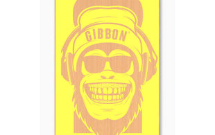 GIBBON Gibbon Slackboard Bonzo Buchenfurnier Gelb 106 cm