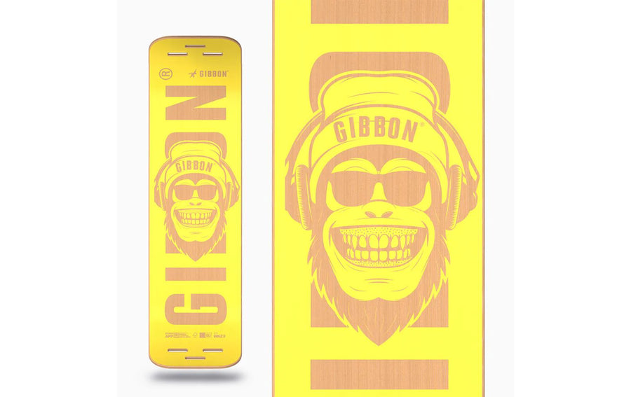 GIBBON Gibbon Slackboard Bonzo, impiallacciatura di faggio gialla, 106 cm