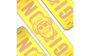 GIBBON Gibbon Slackboard Bonzo Buchenfurnier Gelb 106 cm