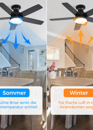 Ozeanos Deckenventilator KBS-44K009 Schwarz