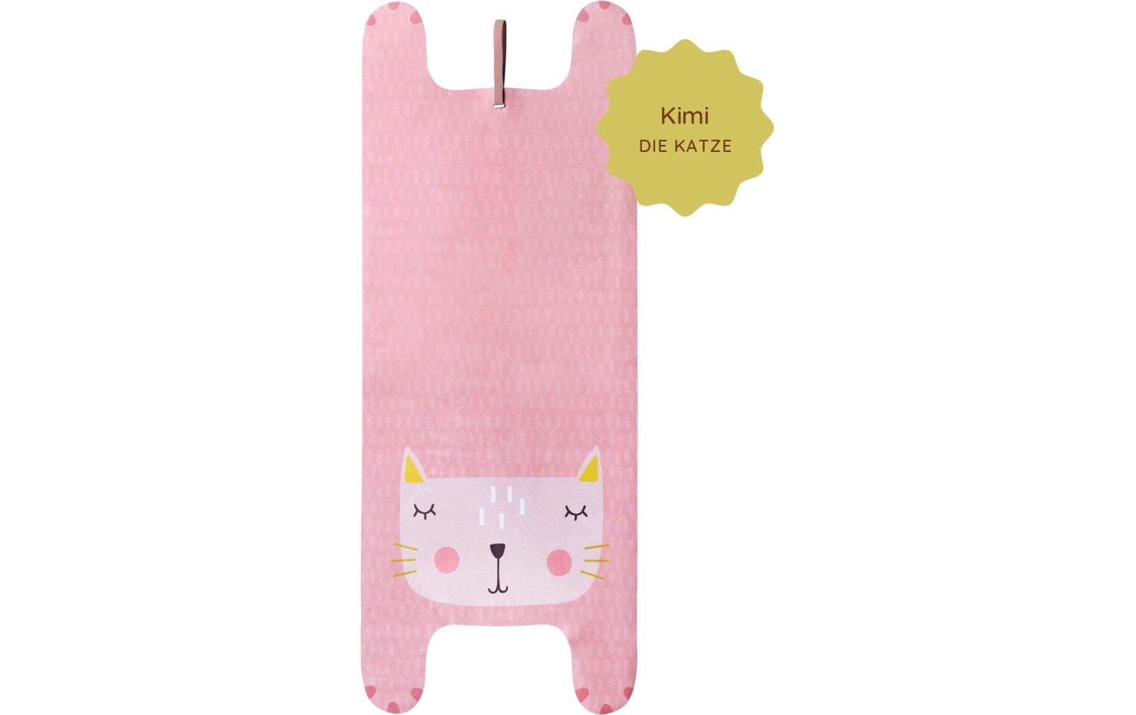 Yogitier Kimmi die Katze Naturkautschuk Mikrofaser Rosa 155 x 60 cm