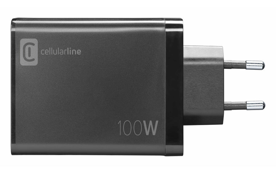 Cellular Line Nano 100 Watt, 4 Ports, GaN, Schwarz