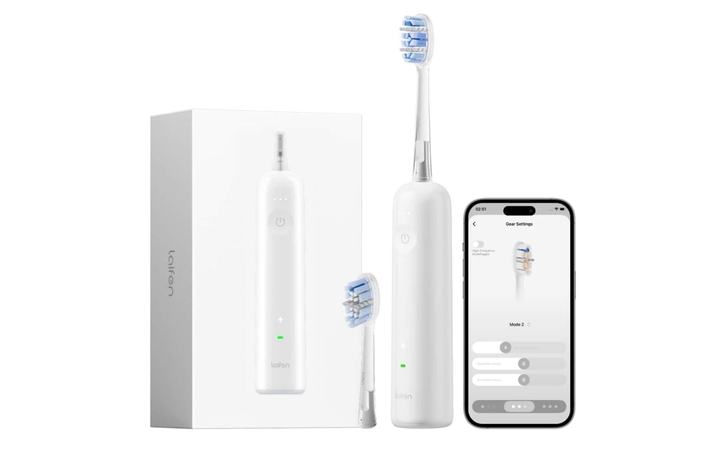 Laifen Elektrische Zahnbürste Wave Pro ABS White