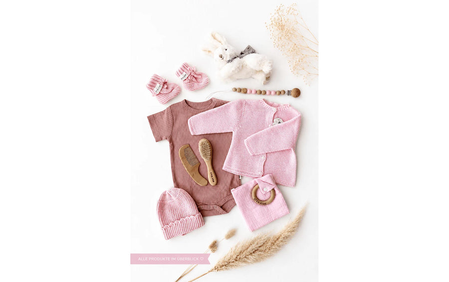 Oykami Baby Geschenkbox Rosa Verona Hase Weiss