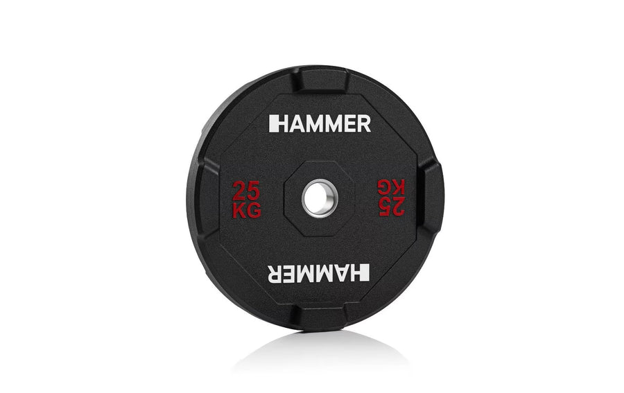 HAMMER Bumper Plate Competition Stahl Schwarz 25 kg