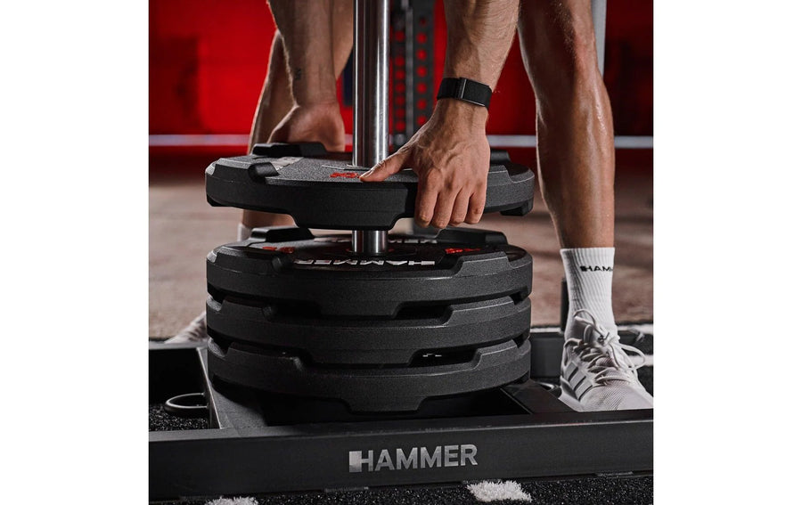 HAMMER Bumper Plate Competition Stahl Schwarz 25 kg