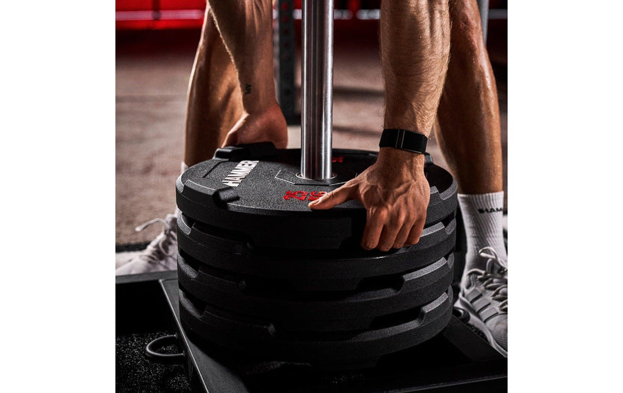 HAMMER Bumper Plate Competition Stahl Schwarz 25 kg