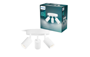 Philips Wyatt Aufbauspot 3x, rund ohne Leuchtmittel GU10, weiss