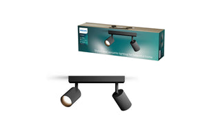 Philips Philips Wyatt Aufbauspot 2er ohne Leuchtmittel GU10, schwarz