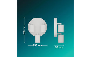 Philips Wyatt Aufbauspot 3x, rund ohne Leuchtmittel GU10, weiss
