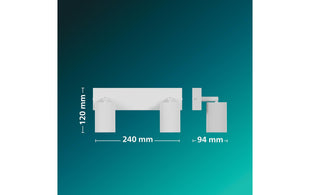 Philips Philips Wyatt Aufbauspot 2er ohne Leuchtmittel GU10, weiss
