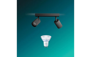 Philips Philips Wyatt Aufbauspot 2er ohne Leuchtmittel GU10, schwarz
