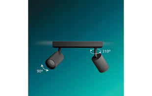 Philips Philips Wyatt Aufbauspot 2er ohne Leuchtmittel GU10, schwarz