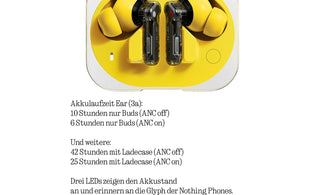Nothing Ear True Wireless In-Ear-Kopfhörer Ear (3a) Gelb