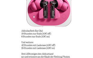 Nothing Ear True Wireless In-Ear-Kopfhörer Ear (3a) Pink