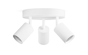 Philips Wyatt Aufbauspot 3x, rund ohne Leuchtmittel GU10, weiss