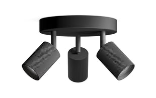 Philips Wyatt Aufbauspot 3x, rund ohne Leuchtmittel GU10, schwarz
