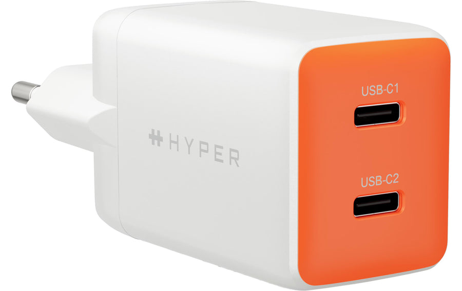 HYPER USB-Wandladegerät Flex GaN 45 W 2x USB-C