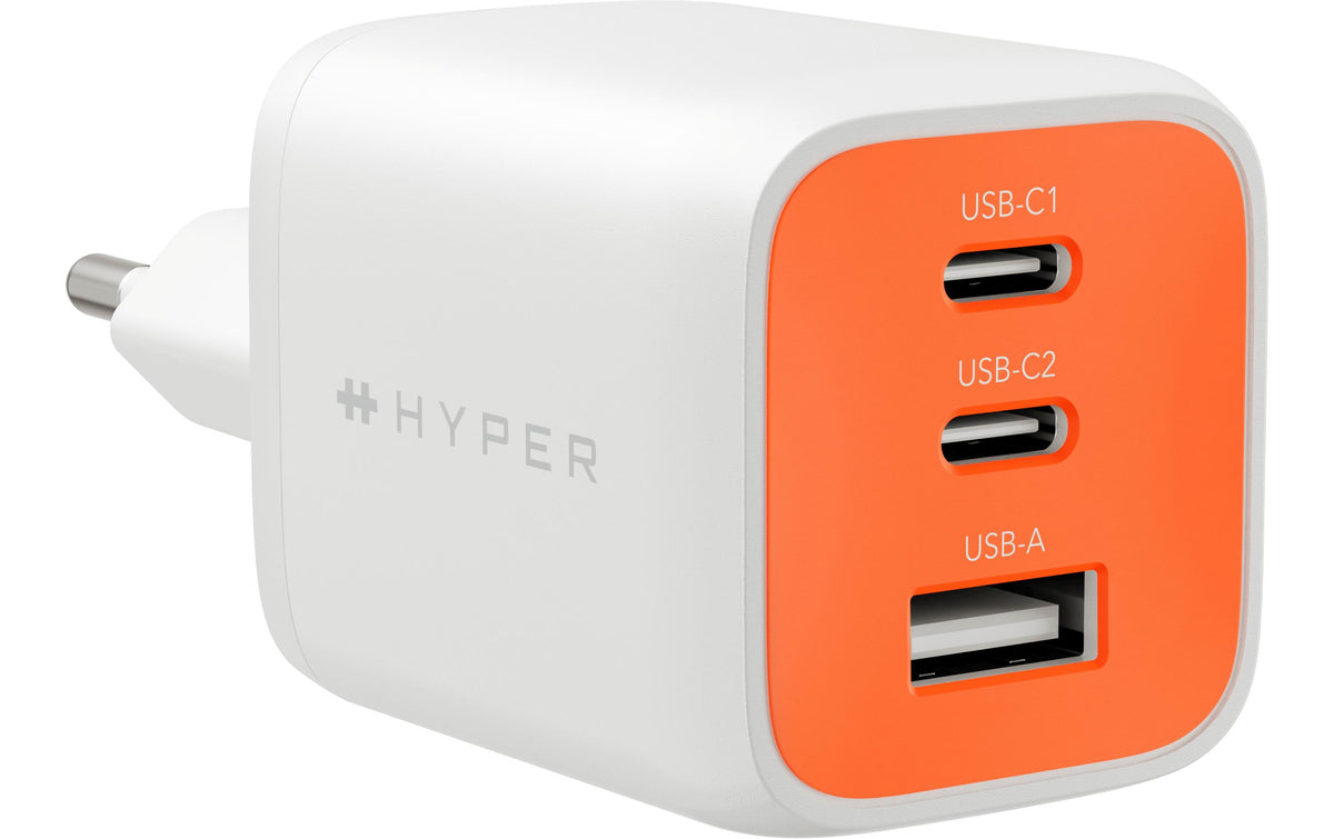 HYPER USB-Wandladegerät Flex GaN 65 W 2x USB-C 1x USB-A