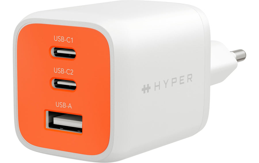 HYPER USB-Wandladegerät Flex GaN 65 W 2x USB-C 1x USB-A