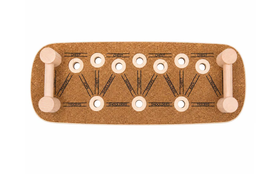 KOOR Balance Push-up-Board con rullo in sughero