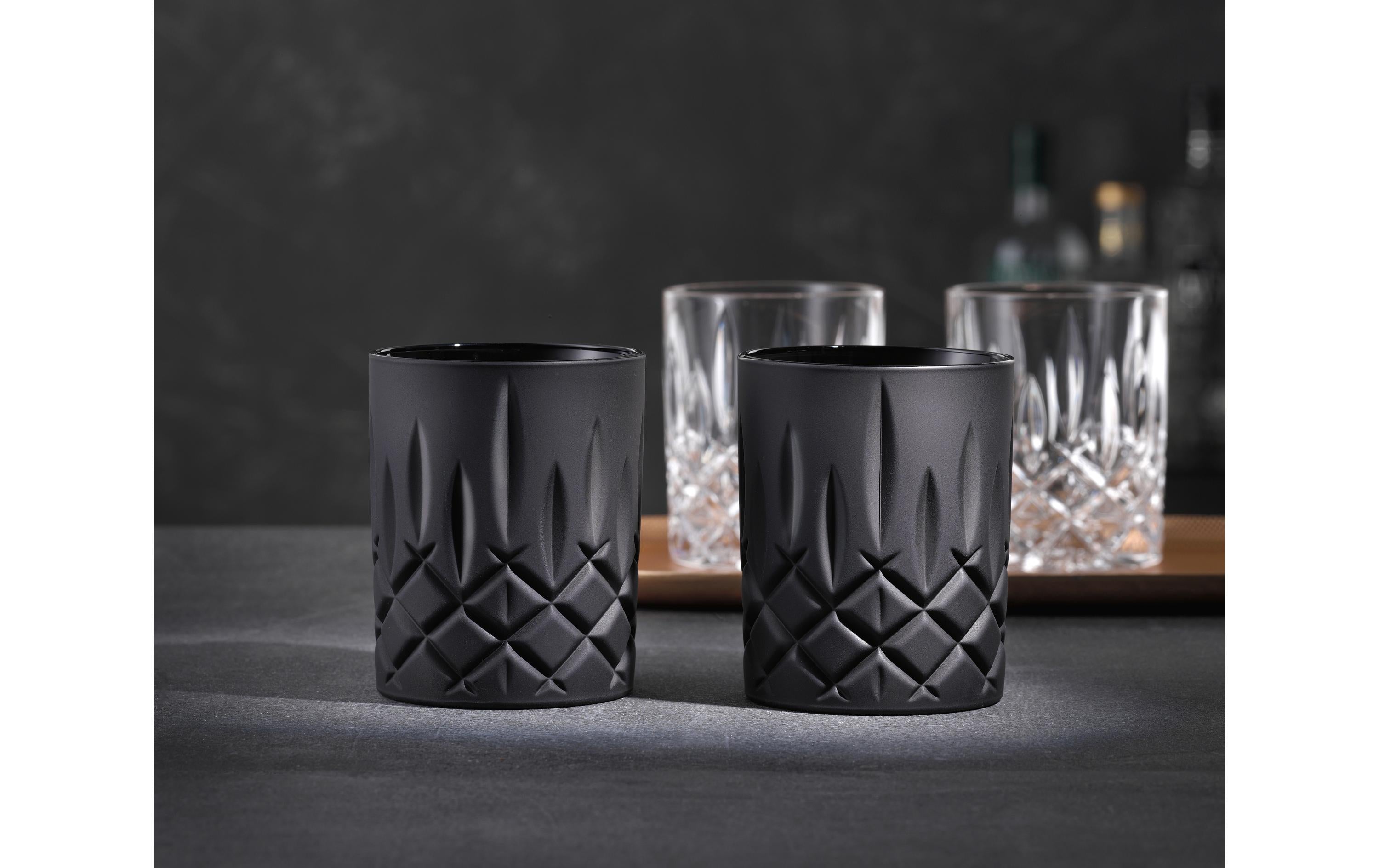Nachtmann Noblesse Whiskybecher Black Set/2 295 ml, 2 Stück, Schwarz