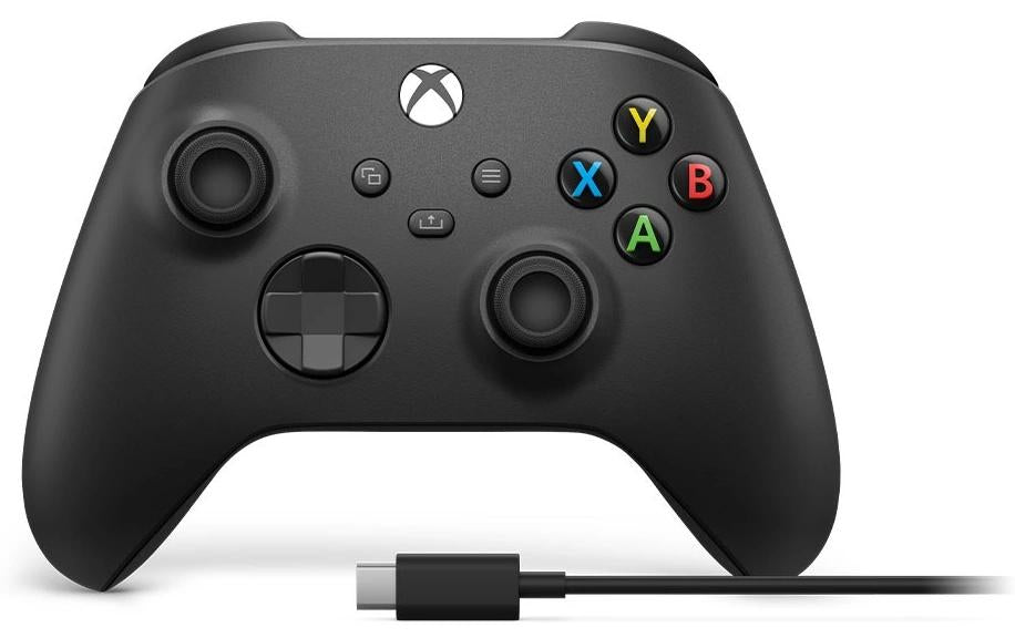 Microsoft Wireless Controller Carbon Black, mit USB-C Kabel