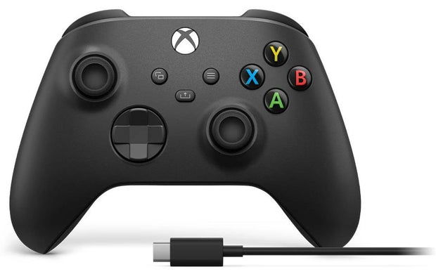 Microsoft Wireless Controller Carbon Black, mit USB-C Kabel