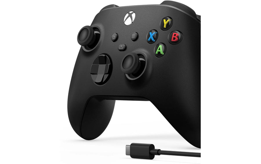 Microsoft Wireless Controller Carbon Black, con USB-C cavo